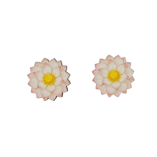 Pink Lotus-nappikorvakorut